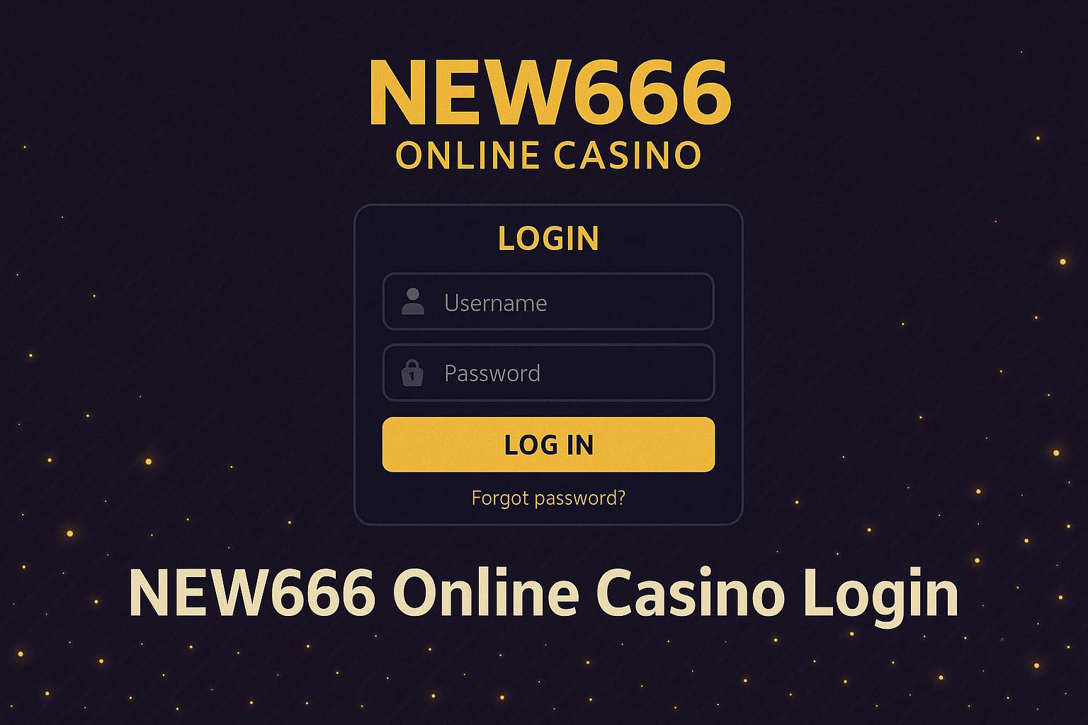 Login no Cassino NEW666